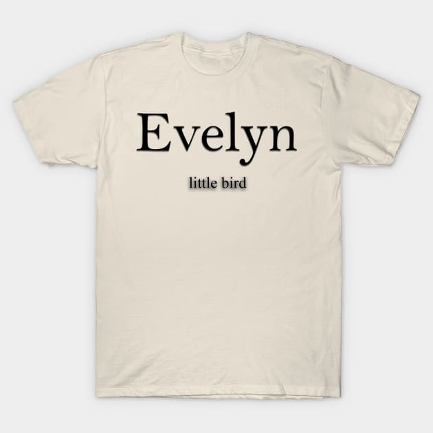 Evelyn Name meaning T-Shirt by Demonic cute cat